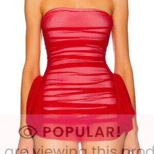 Norma Kamali Strapless Scarlet Dress